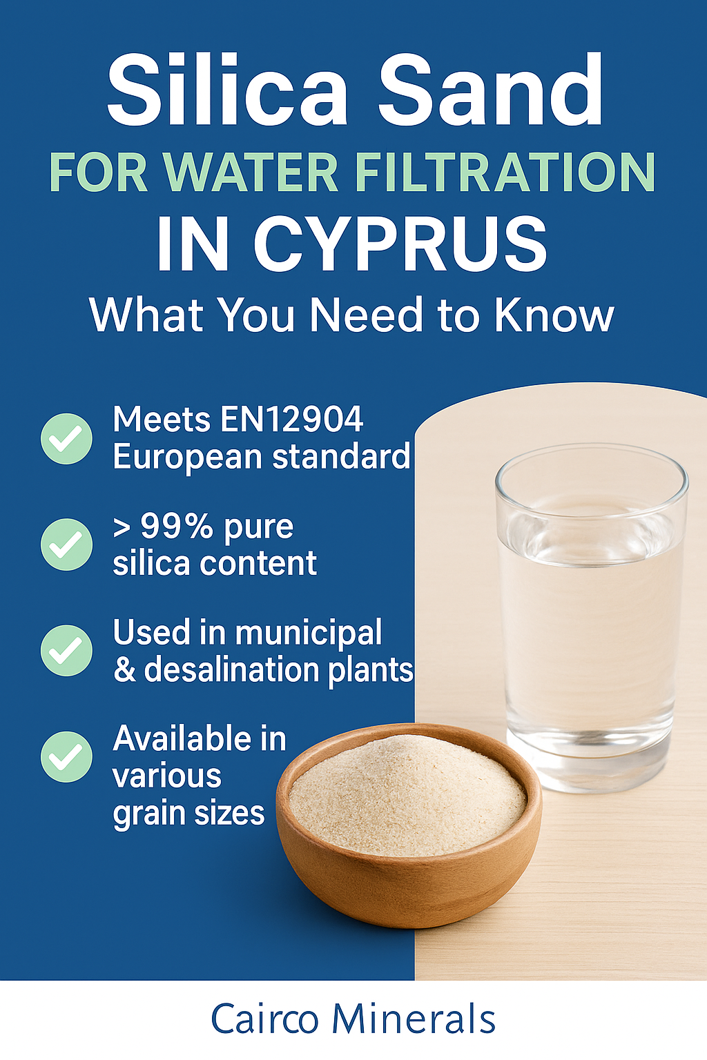 Silica Sand for Water Filtration in Cyprus