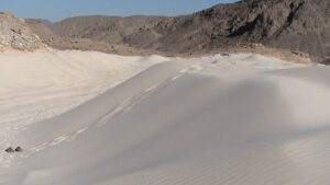 Silica sand quarry and mining area in Egypt