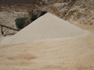 Conical Silica Sand Pile - Egypt Conical silica sand pile prepared for export in Egypt