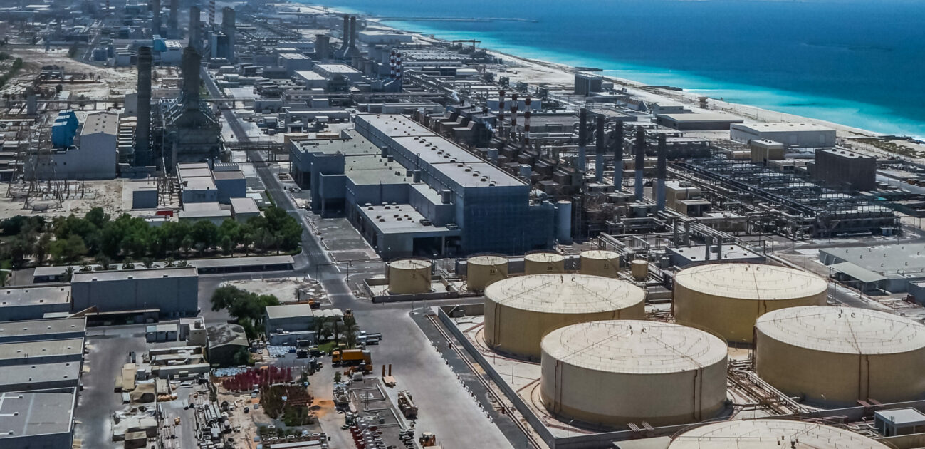 Cairo Minerals industrial facility showcasing granular activated carbon production tanks and KALIMATI technology.